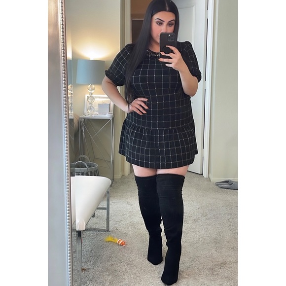 Forever 21 Dresses & Skirts - Plaid Black Mini Dress M